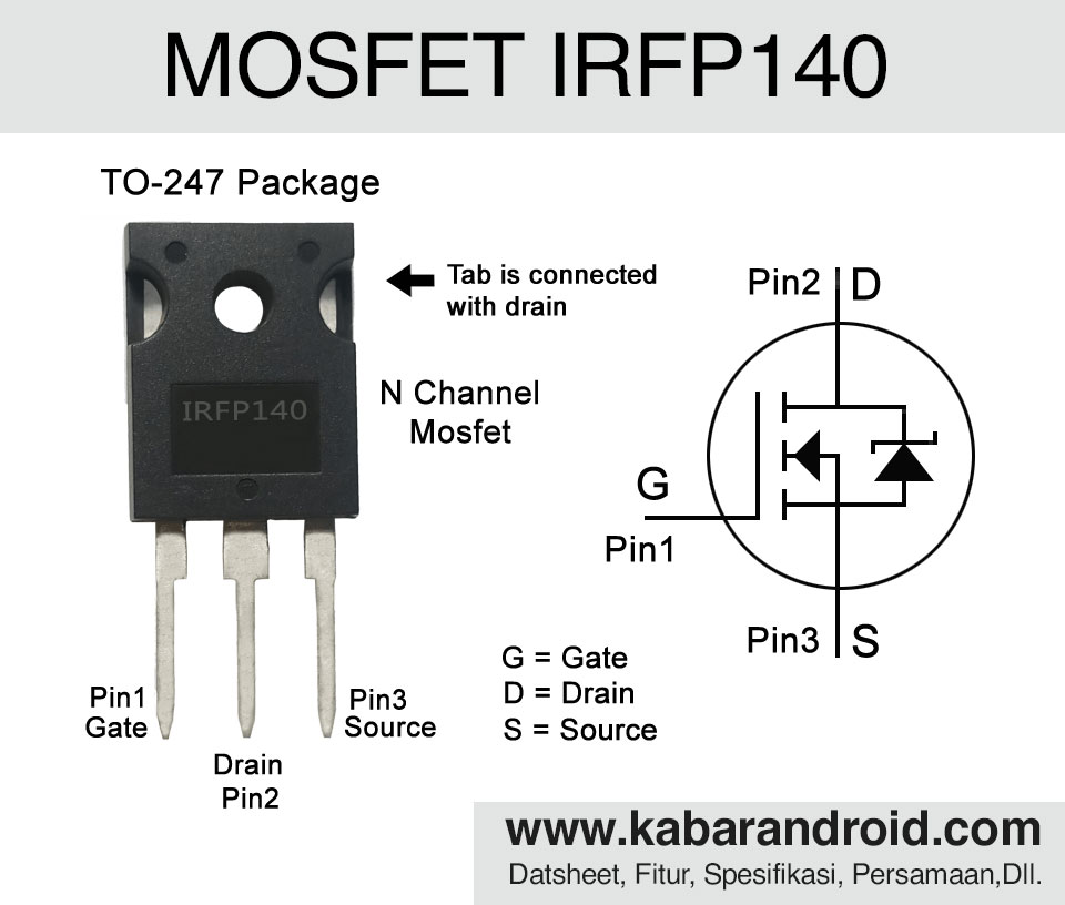 MOSFET-IRFP140-PINOUT
